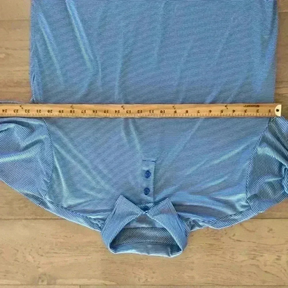 Black Clover Mens Striped Polo Blue Large - Picture 4 of 7